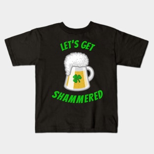 Funny Saint Patricks Day Shamrock and Beer Drinking tshirt Kids T-Shirt